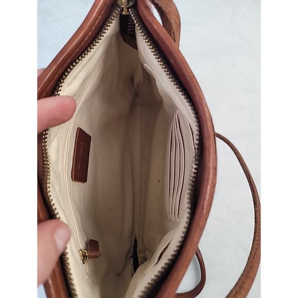 Margot New York VTG Brown Leather Crossbody Purse – Minimalist Classic Bag - Picture 8 of 9